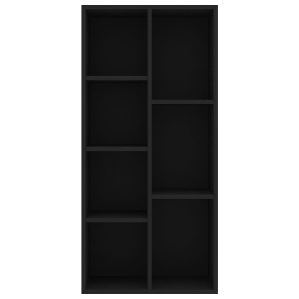 Bibliothèque Noir 50x25x106 cm Bois d'ingénierie - XIOS