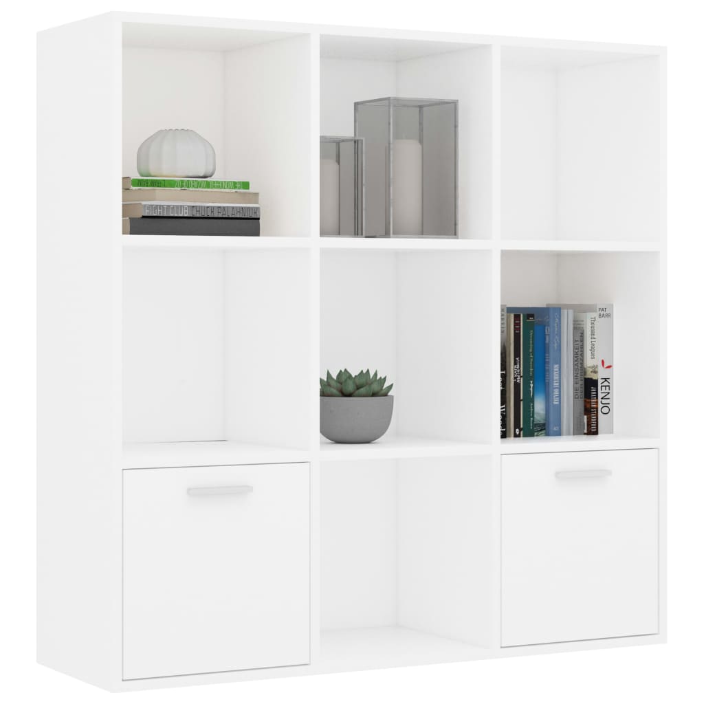 Bibliothèque Blanc 98x30x98 cm Bois d’ingénierie - XIOS