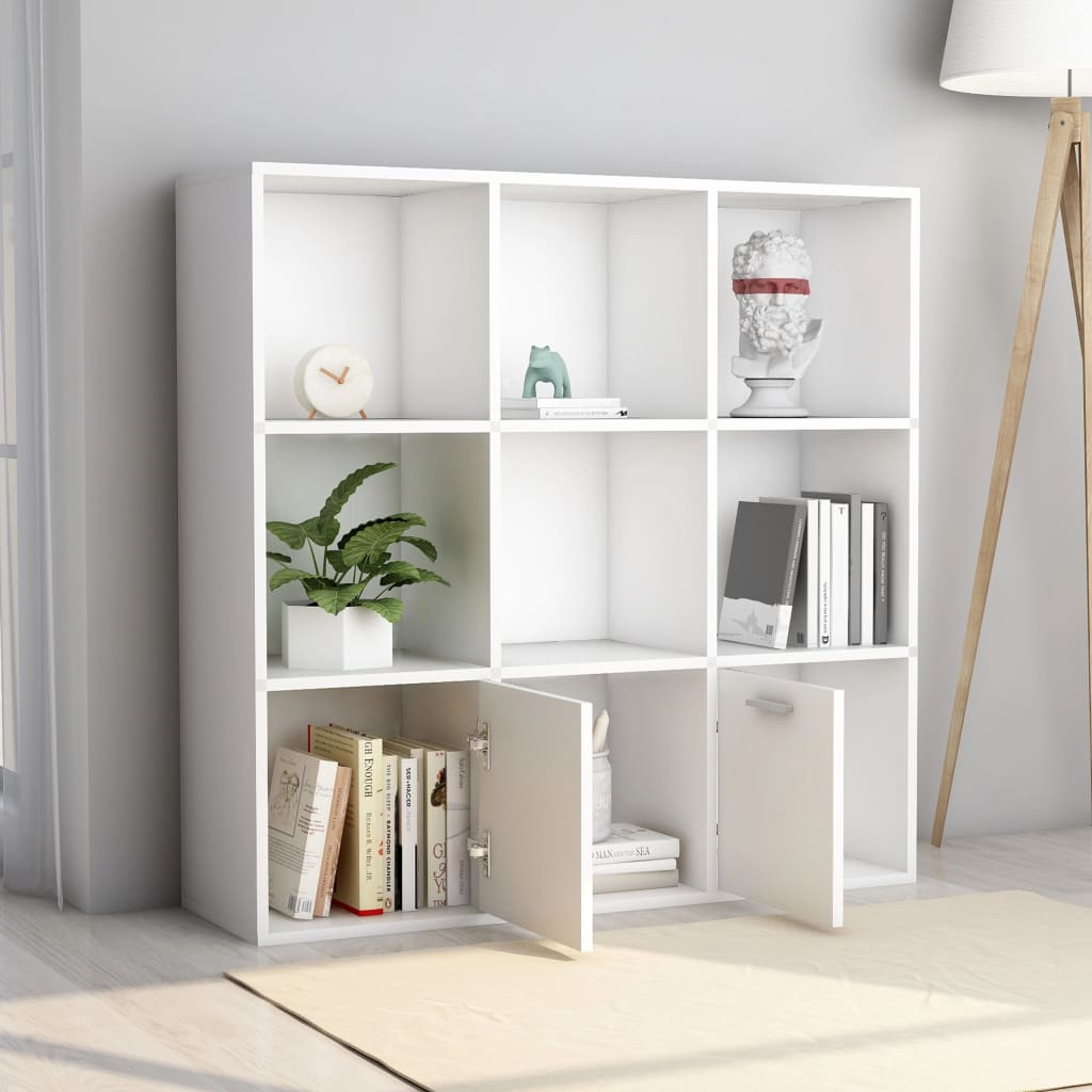 Bibliothèque Blanc 98x30x98 cm Bois d’ingénierie - XIOS