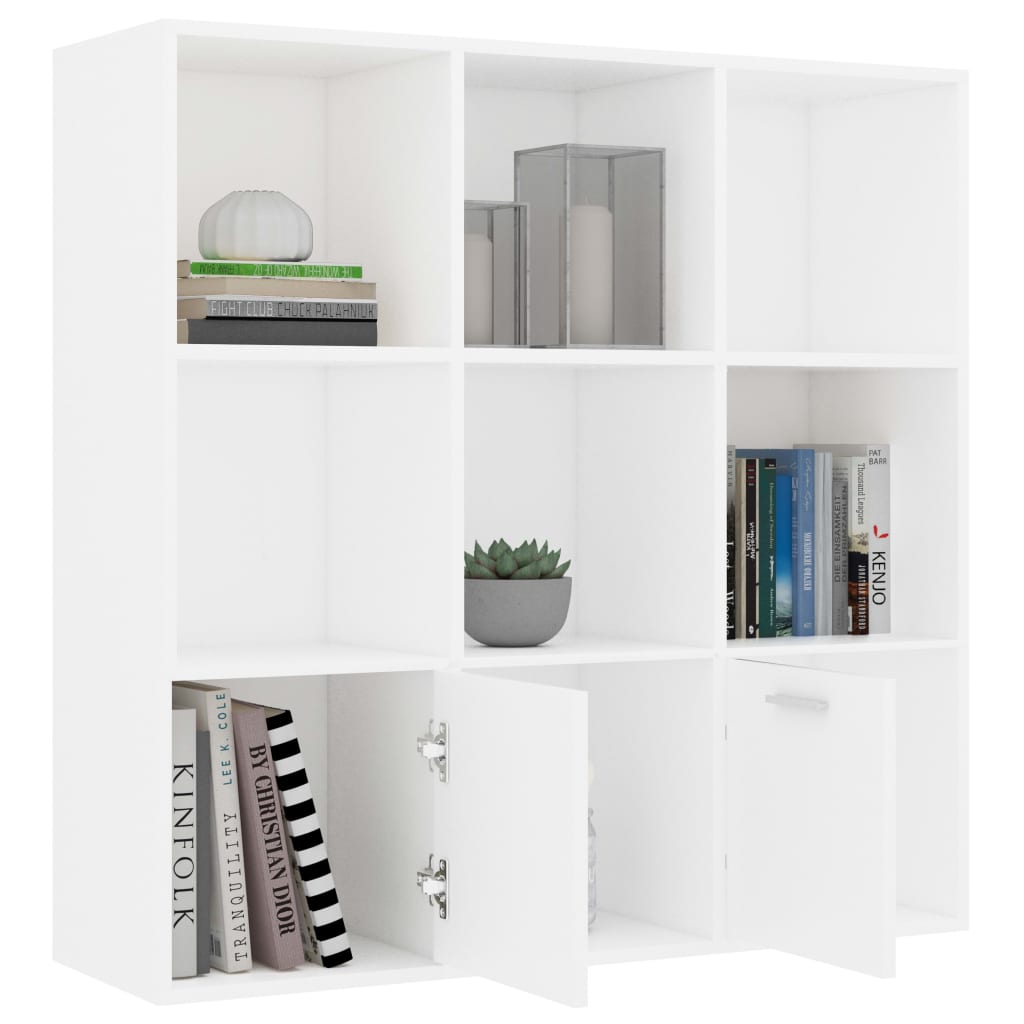 Bibliothèque Blanc 98x30x98 cm Bois d’ingénierie - XIOS
