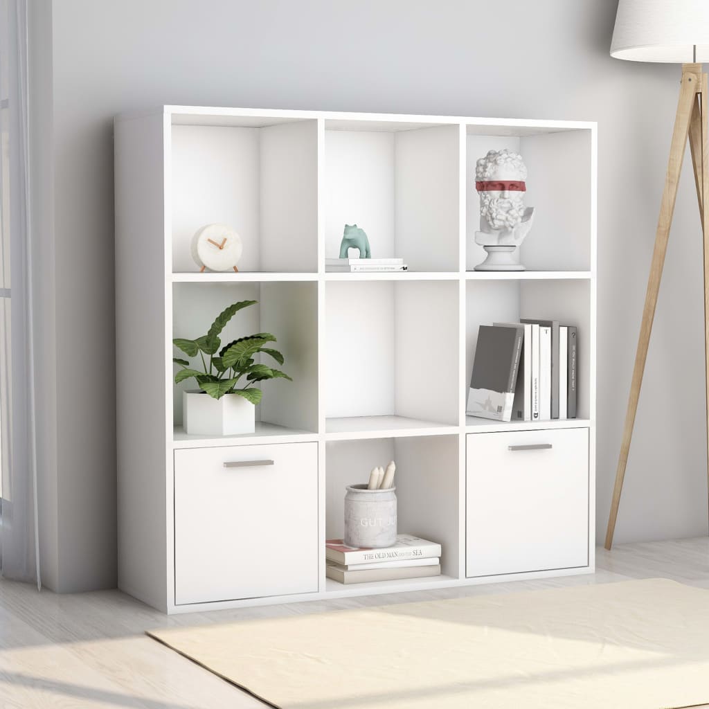 Bibliothèque Blanc 98x30x98 cm Bois d’ingénierie - XIOS