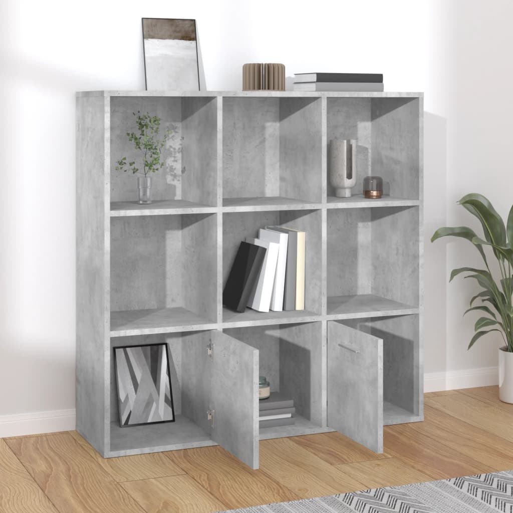 Bibliothèque Gris béton 98x30x98 cm Bois d’ingénierie - XIOS