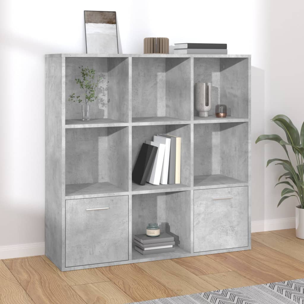 Bibliothèque Gris béton 98x30x98 cm Bois d’ingénierie - XIOS