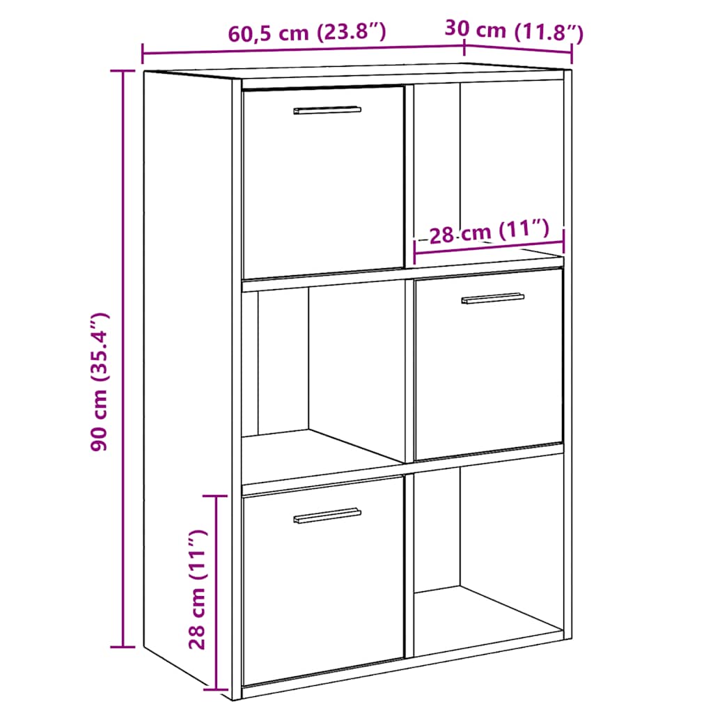 Armoire de rangement Blanc 60x29,5x90 cm Bois d'ingénierie - XIOS