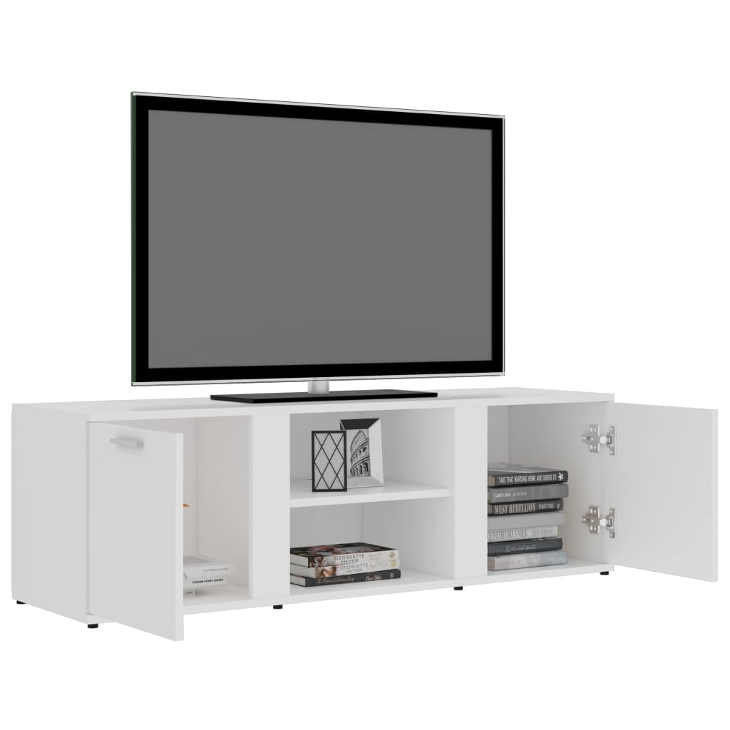 Meuble TV Blanc 120x34x37 cm Bois d'ingénierie Meubles TV vidaXL   