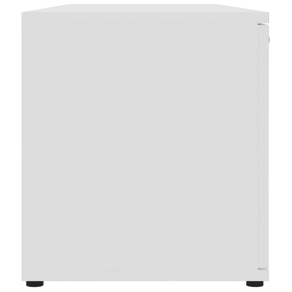 Meuble TV Blanc 120x34x37 cm Bois d'ingénierie Meubles TV vidaXL   