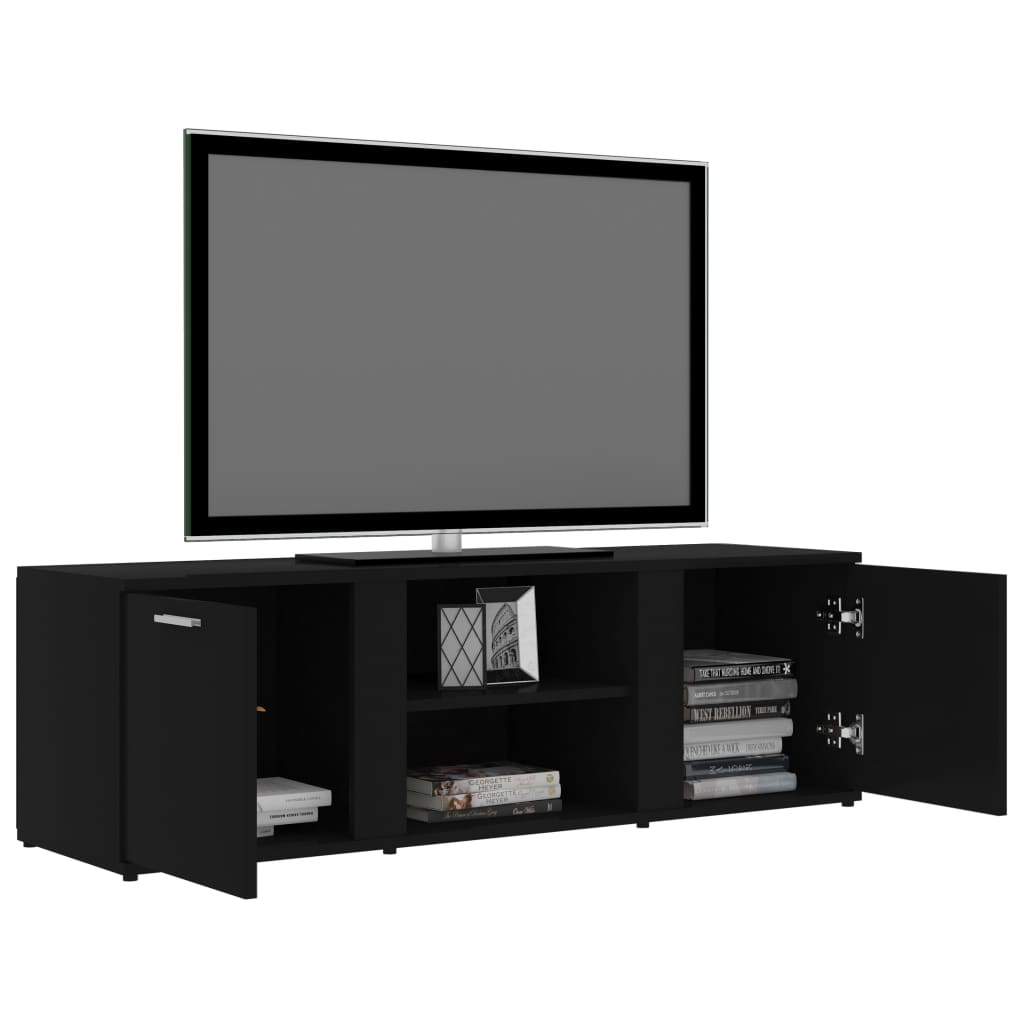 Meuble TV Noir 120x34x37 cm Bois d’ingénierie Meubles TV vidaXL   