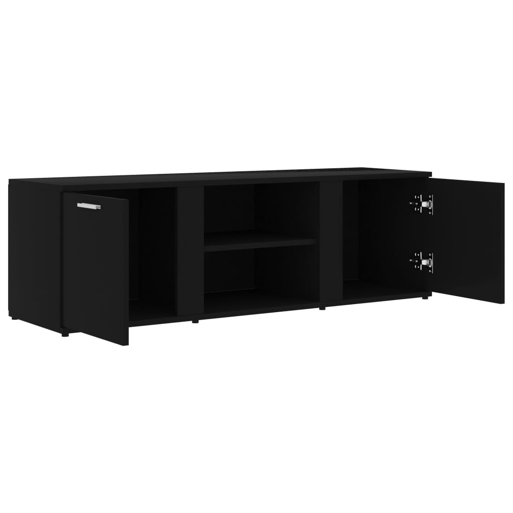 Meuble TV Noir 120x34x37 cm Bois d’ingénierie Meubles TV vidaXL   
