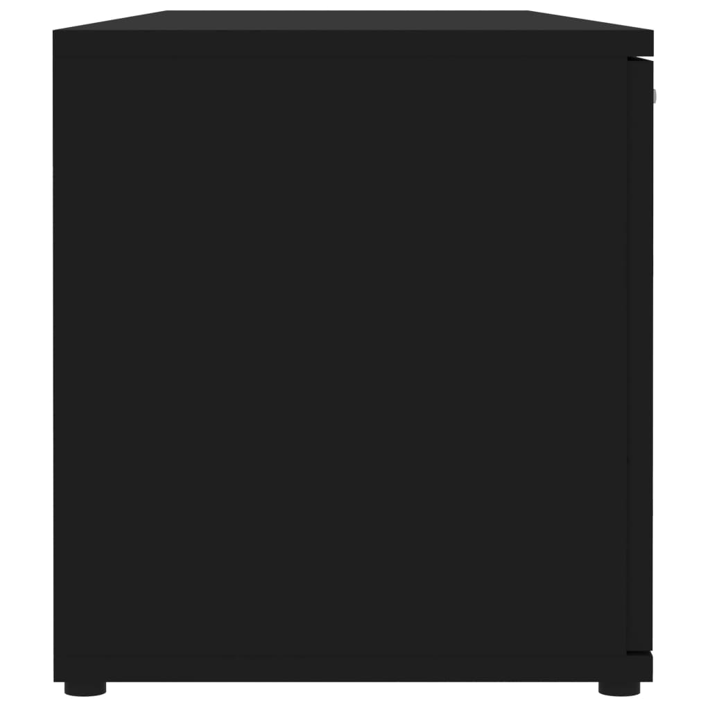 Meuble TV Noir 120x34x37 cm Bois d’ingénierie Meubles TV vidaXL   