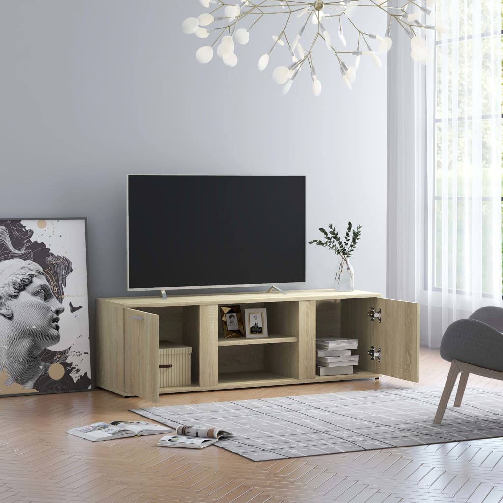 Meuble TV Chêne sonoma 120x34x37 cm Bois d’ingénierie Meubles TV vidaXL   