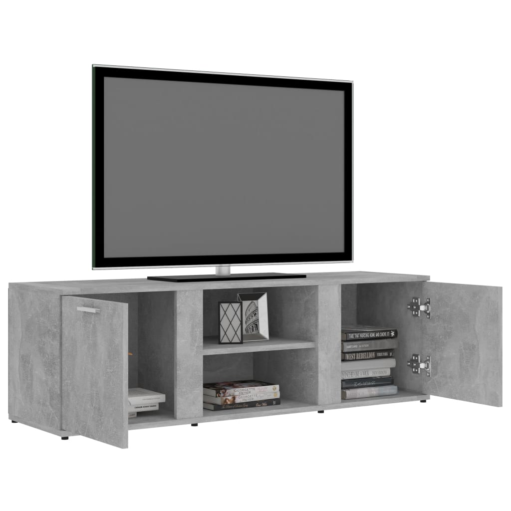 Meuble TV Gris béton 120x34x37 cm Bois d’ingénierie Meubles TV vidaXL   