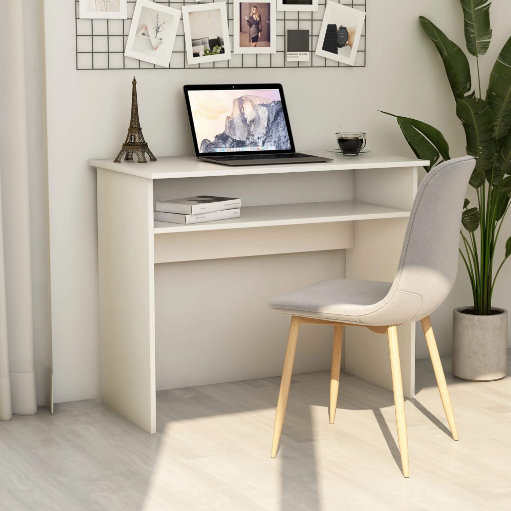 Bureau Blanc 90x50x74 cm Bois d'ingénierie Bureaux vidaXL
