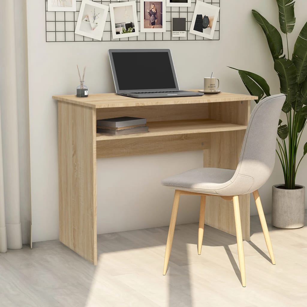 Bureau Chêne sonoma 90x50x74 cm Bois d'ingénierie Bureaux vidaXL