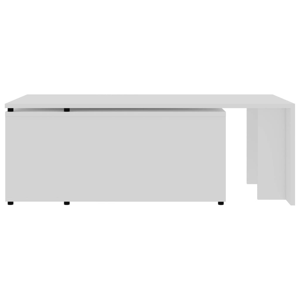 Table basse Blanc 150x50x35 cm Bois d'ingénierie - XIOS