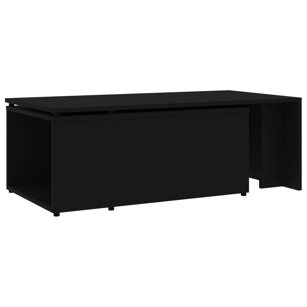 Table basse Noir 150x50x35 cm Bois d'ingénierie - XIOS