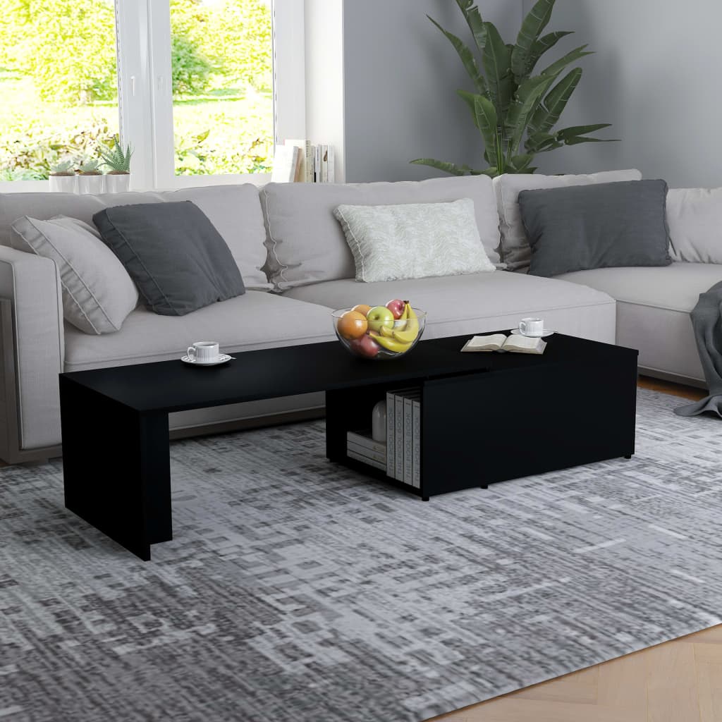 Table basse Noir 150x50x35 cm Bois d'ingénierie - XIOS