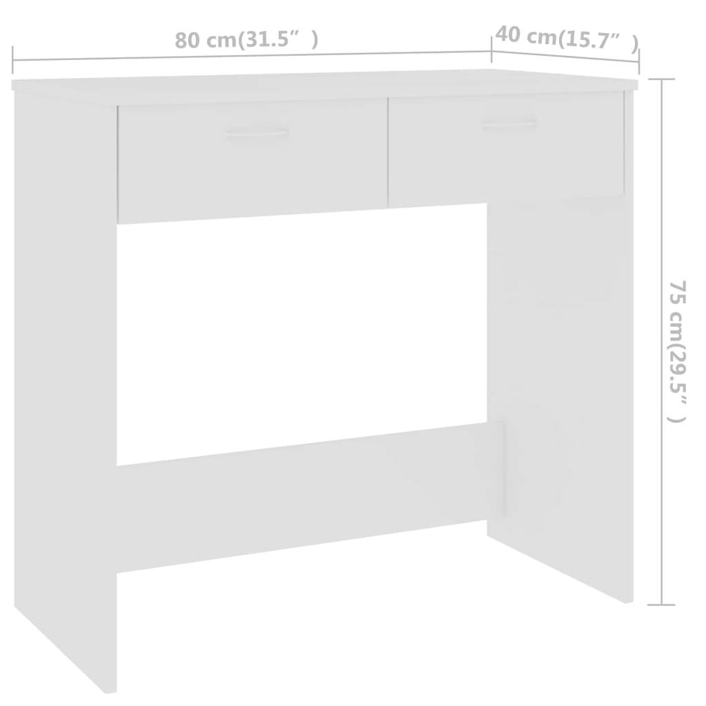 Bureau Blanc 80x40x75 cm Bois d'ingénierie - XIOS
