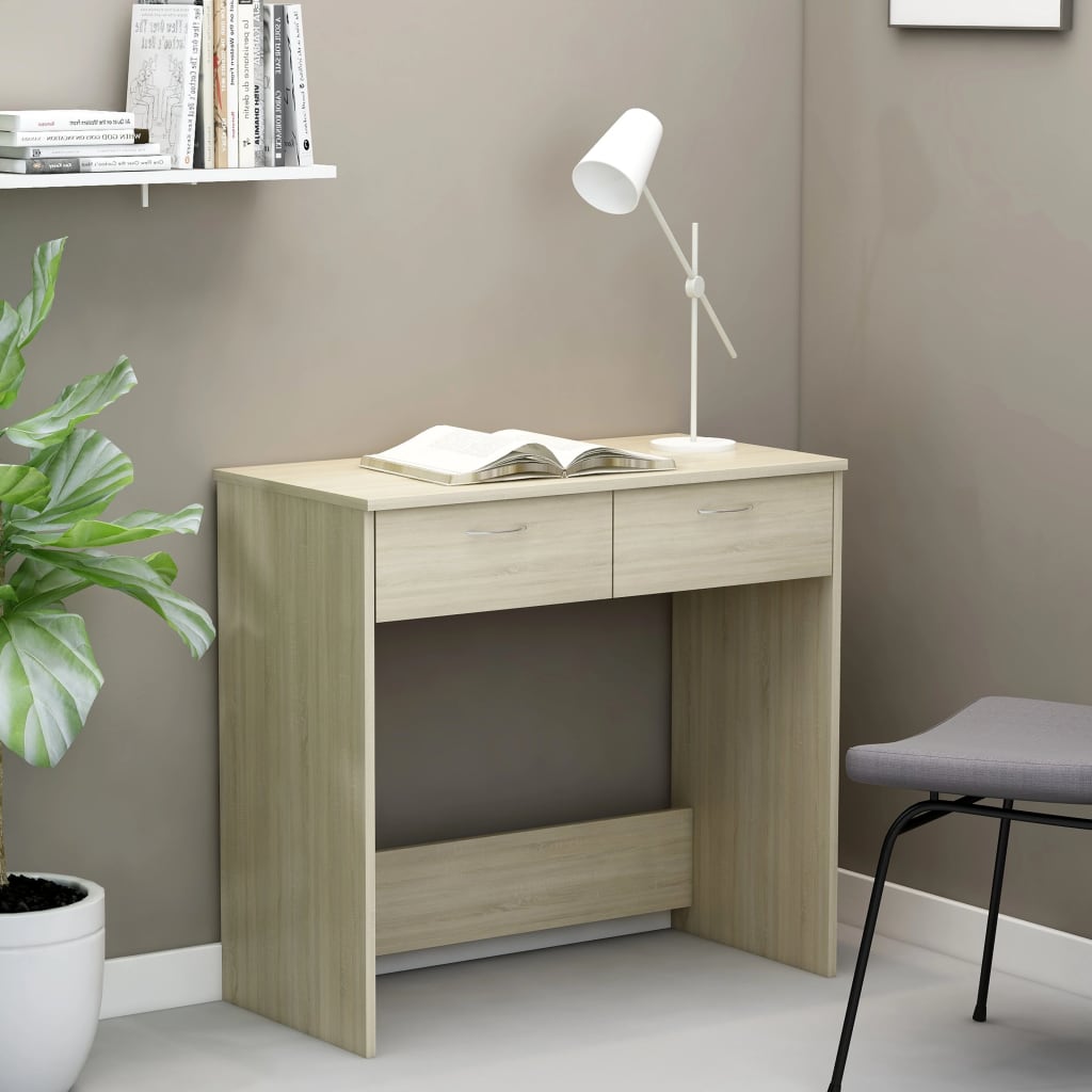 Bureau Chêne Sonoma 80x40x75 cm Aggloméré Bureaux vidaXL   