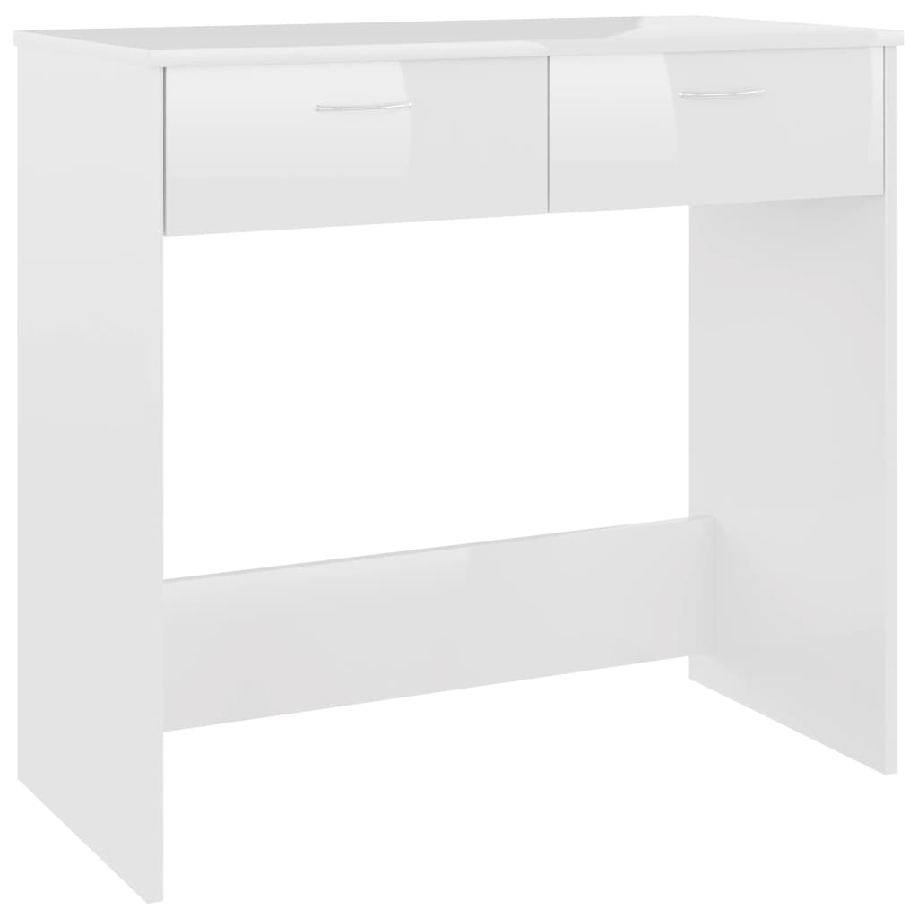 Bureau Blanc brillant 80x40x75 cm Aggloméré Bureaux vidaXL   