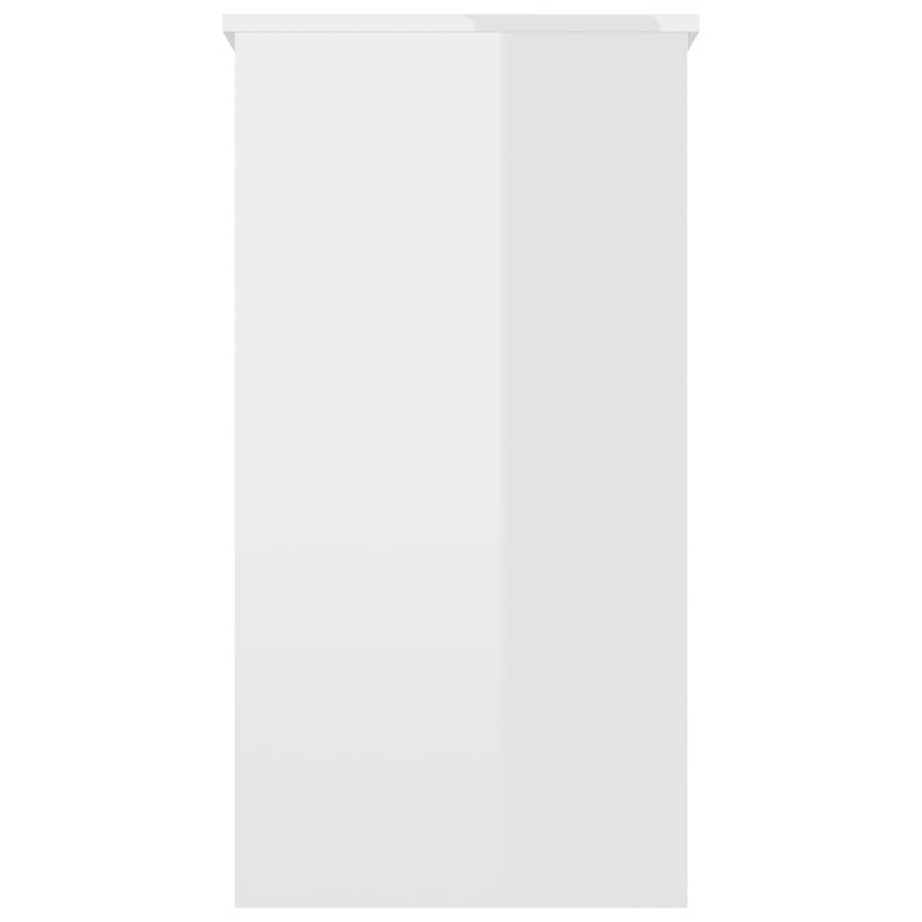 Bureau Blanc brillant 80x40x75 cm Aggloméré Bureaux vidaXL   