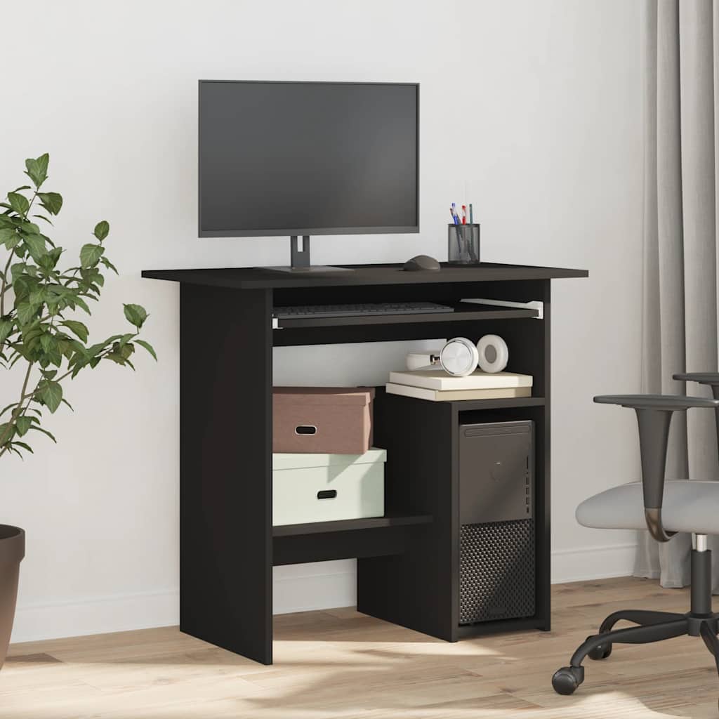 Bureau Noir 80x45x74 cm Bois d’ingénierie - XIOS
