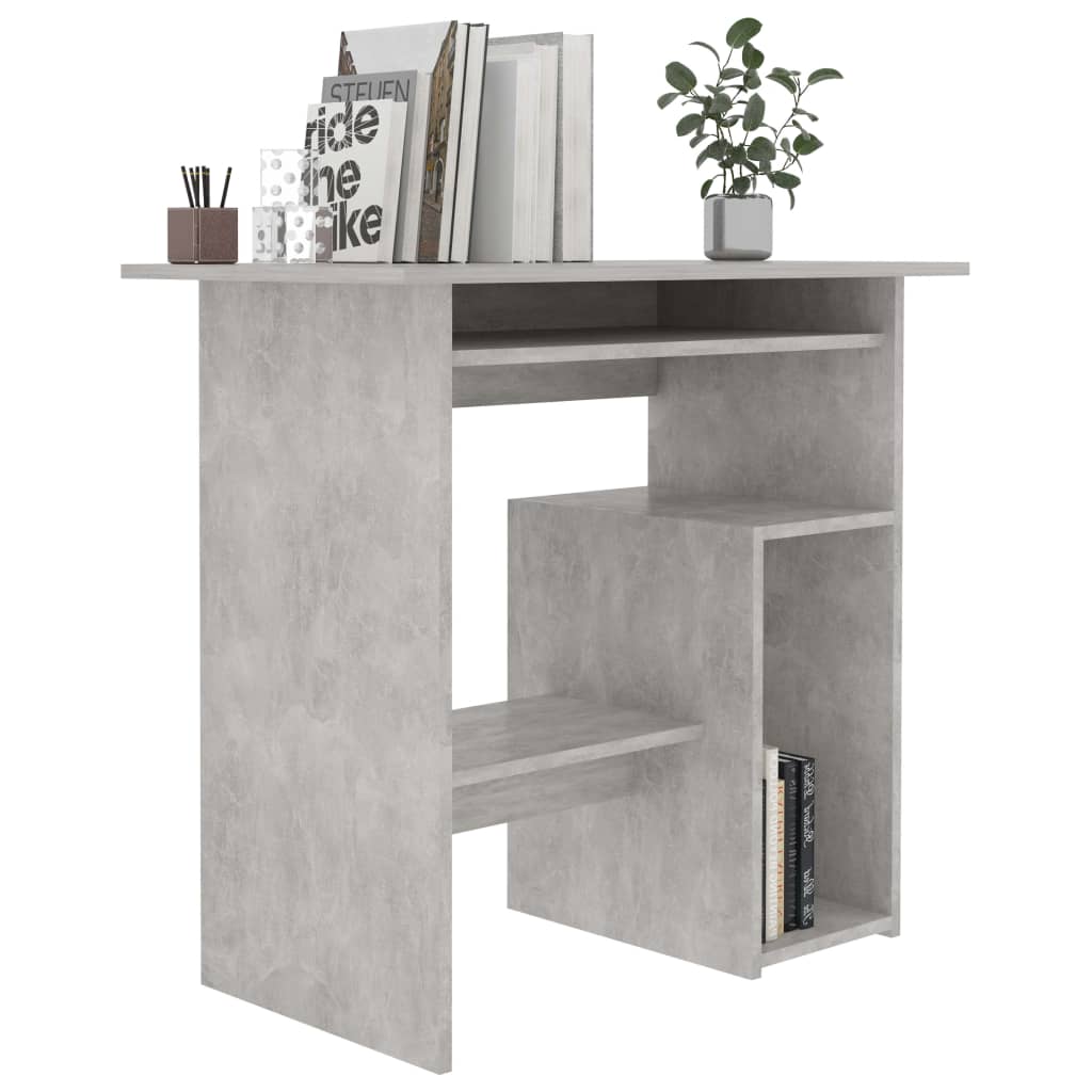 Bureau Gris béton 80x45x74 cm Bois d’ingénierie Bureaux vidaXL   