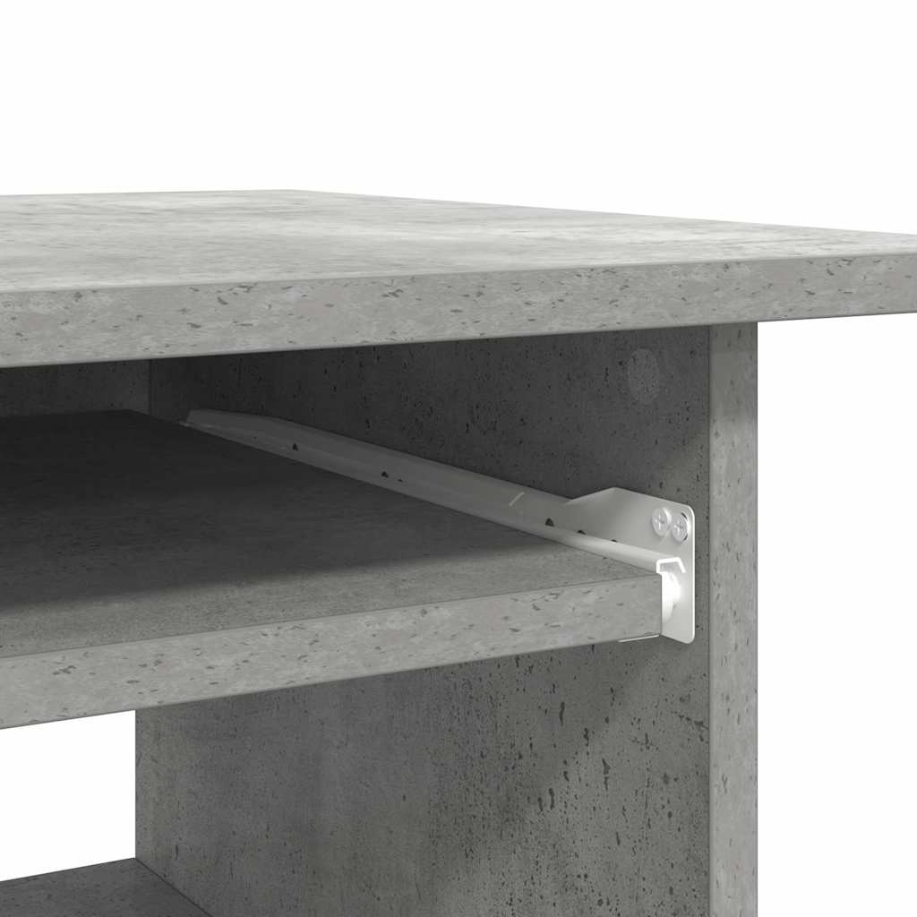 Bureau Gris béton 80x45x74 cm Bois d’ingénierie - XIOS
