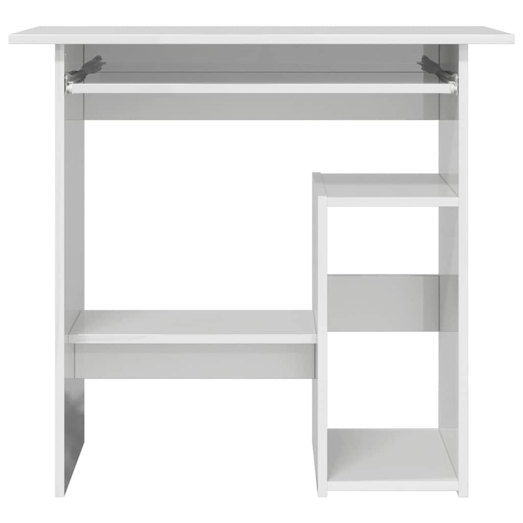 Bureau Blanc brillant 80x45x74 cm Bois d’ingénierie - XIOS