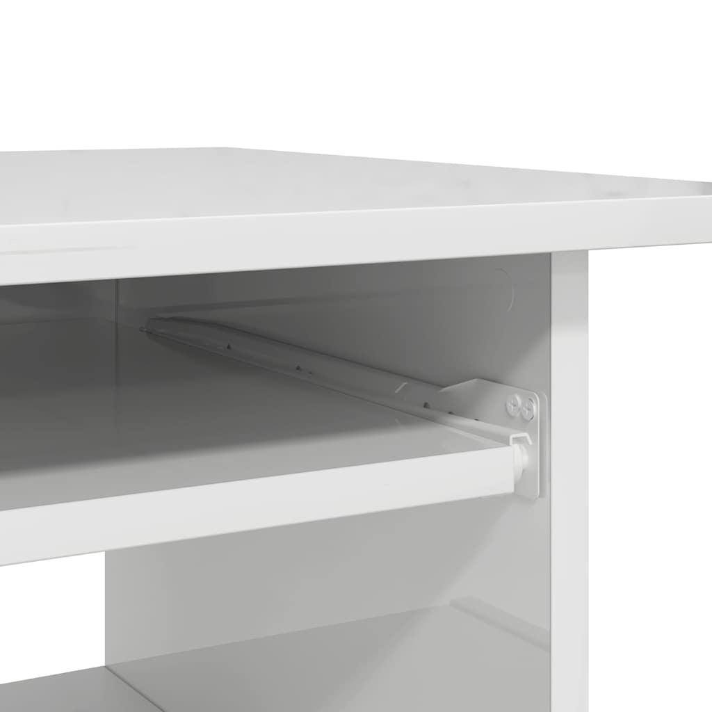 Bureau Blanc brillant 80x45x74 cm Bois d’ingénierie - XIOS