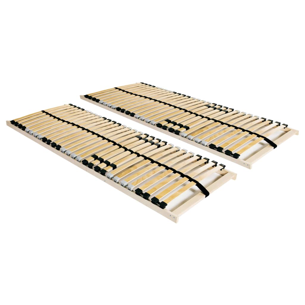 Sommiers à lattes sans matelas 2 pcs avec 28 lattes 80x200 cm - XIOS