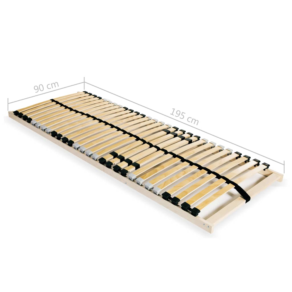 Sommiers à lattes sans matelas 2 pcs avec 28 lattes 90x200 cm - XIOS