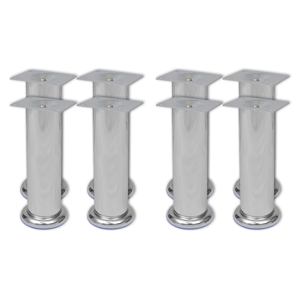Pieds ronds de canapé 8 pcs Chrome 180 mm - XIOS