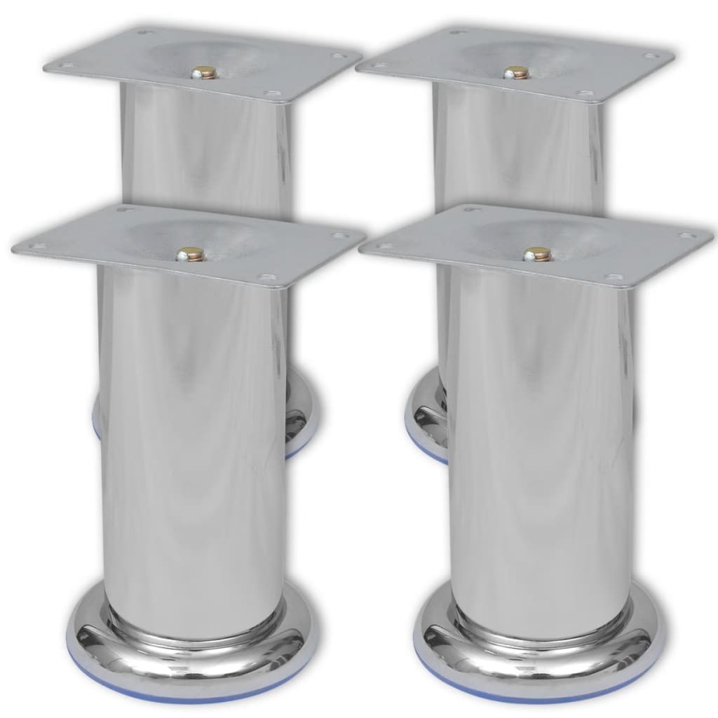 Pieds ronds de canapé 8 pcs Chrome 120 mm - XIOS