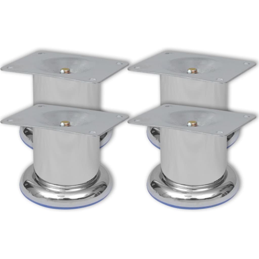 Pieds ronds de canapé 8 pcs Chrome 60 mm Supports pour fauteuils & canapés vidaXL