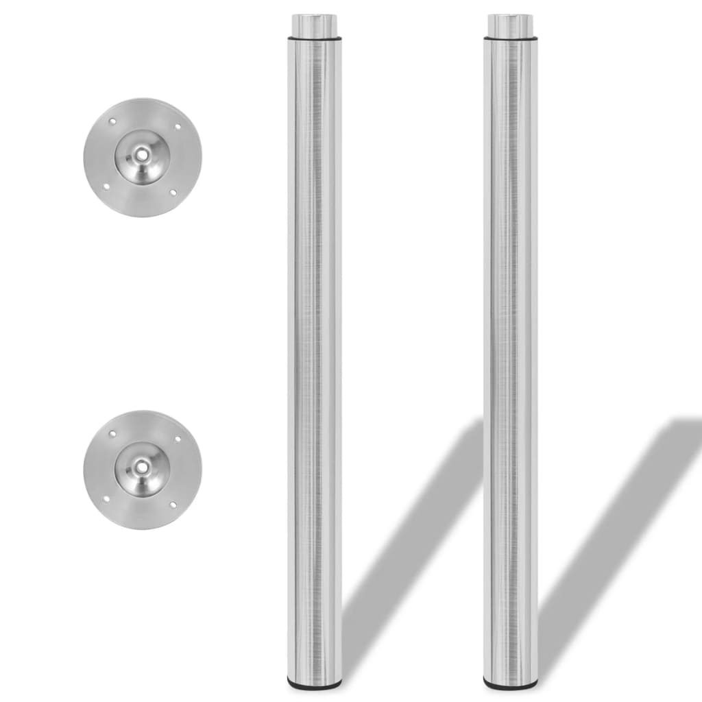 Pieds de table télescopiques 4 pcs Nickel brossé 710 mm-1100 mm - XIOS
