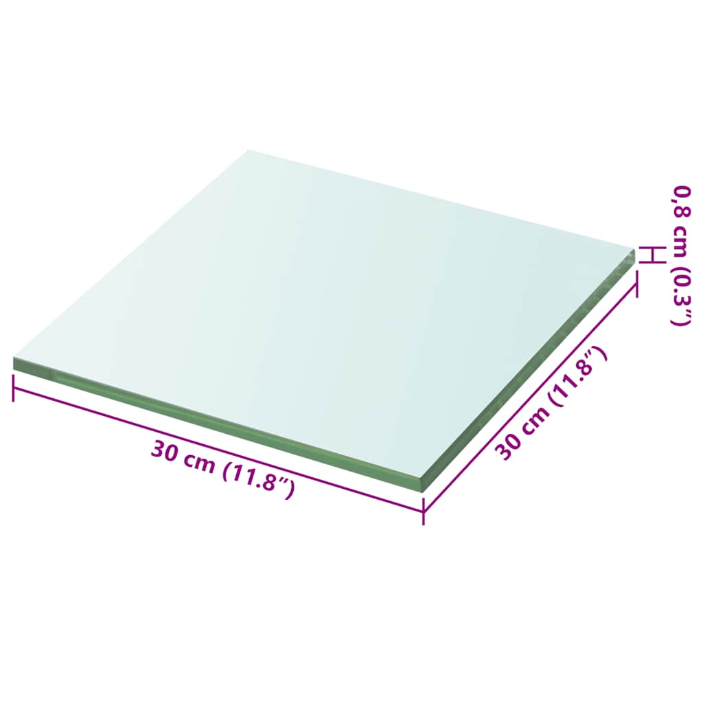 Panneaux d'étagère 2 pcs Verre Transparent 30 x 30 cm - XIOS