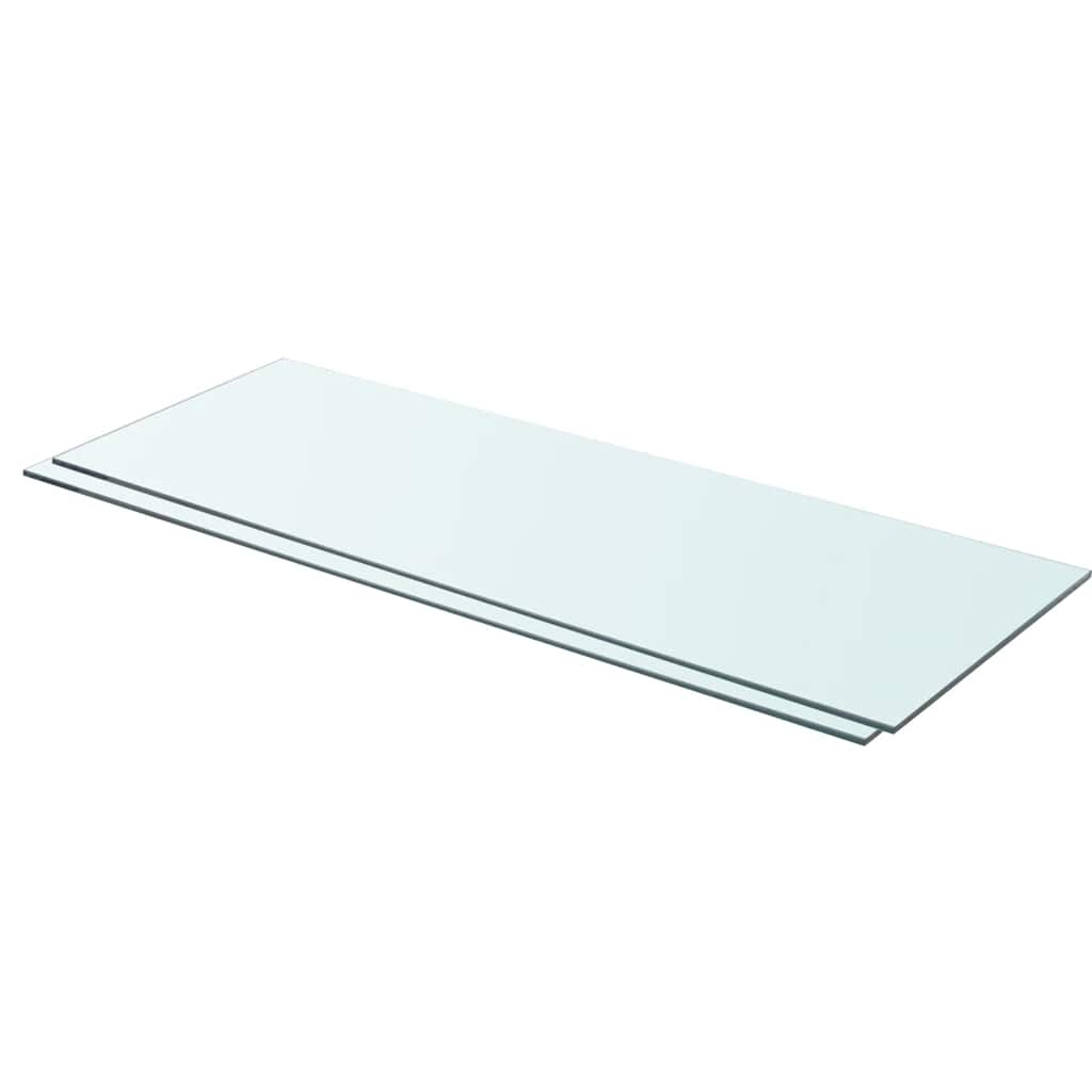Panneaux d'étagère 2 pcs Verre Transparent 80 x 30 cm - XIOS