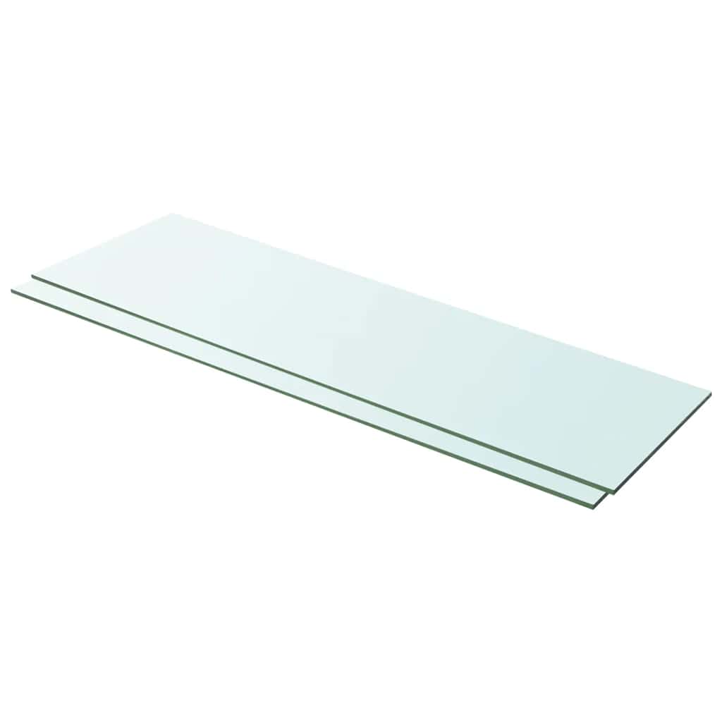 Panneaux d'étagère 2 pcs Verre Transparent 100 x 30 cm - XIOS