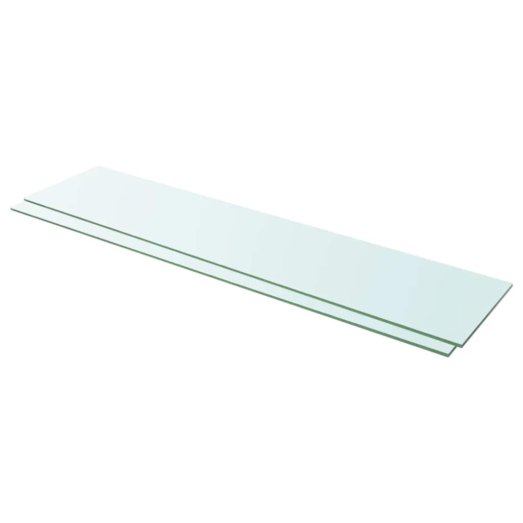 Panneaux d'étagère 2 pcs Verre Transparent 110 x 25 cm - XIOS