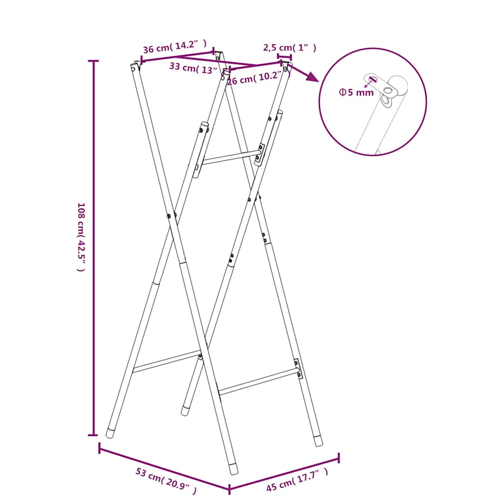 Pieds de table de bar pliables Argenté 45x53x108 cm - XIOS