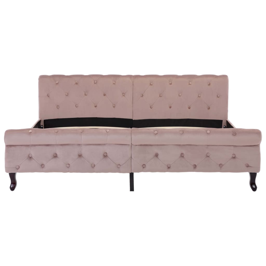 Cadre de lit sans matelas Rose Velours 180x200 cm - XIOS