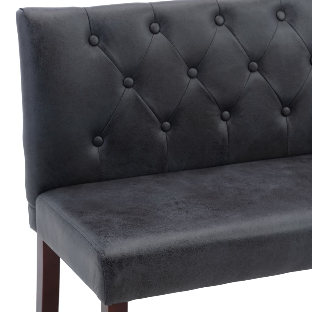 Banc 148,5 cm Gris Similicuir daim XIOS
