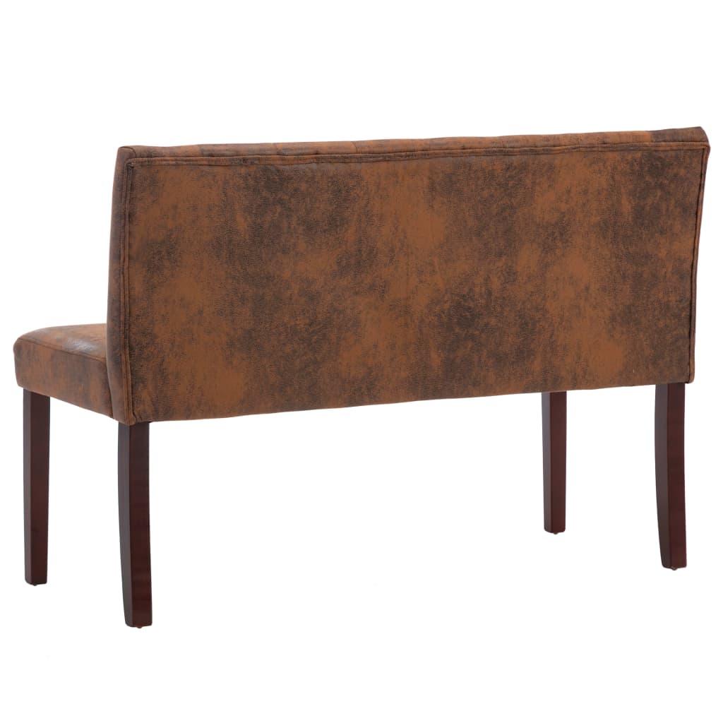 Banc 120 cm Marron Similicuir daim - XIOS