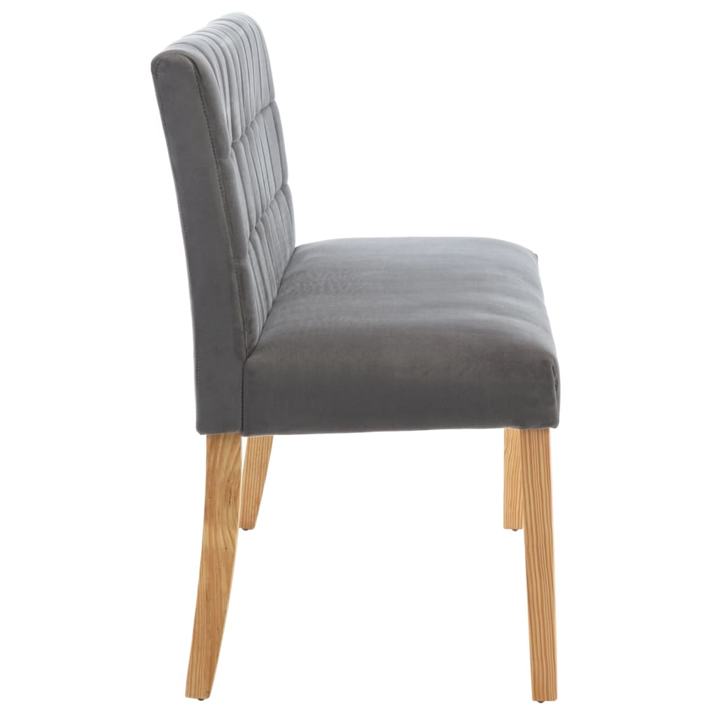 Banc 140 cm Gris Velours XIOS