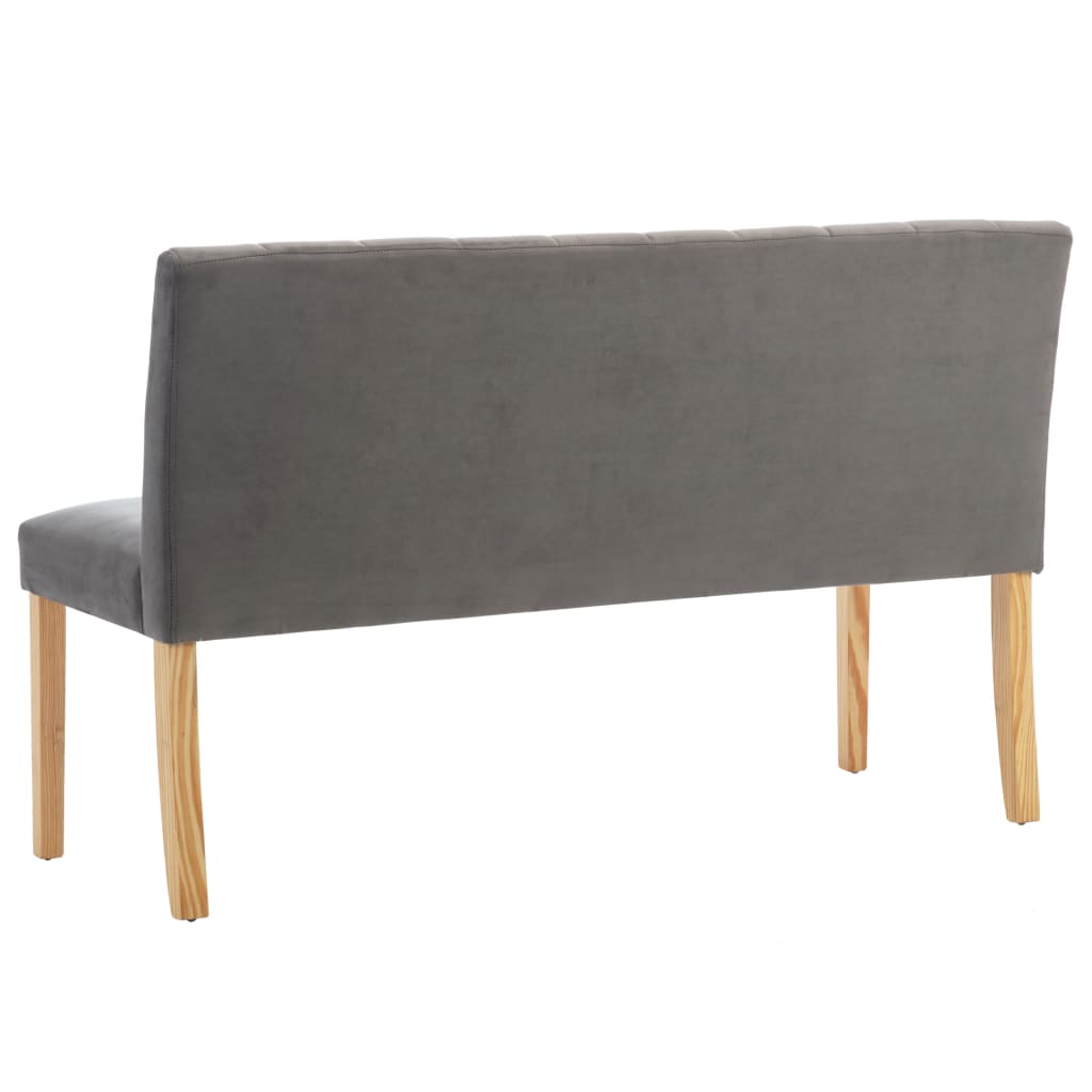 Banc 140 cm Gris Velours XIOS
