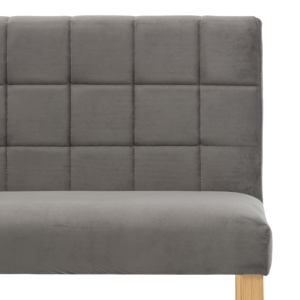 Banc 140 cm Gris Velours XIOS