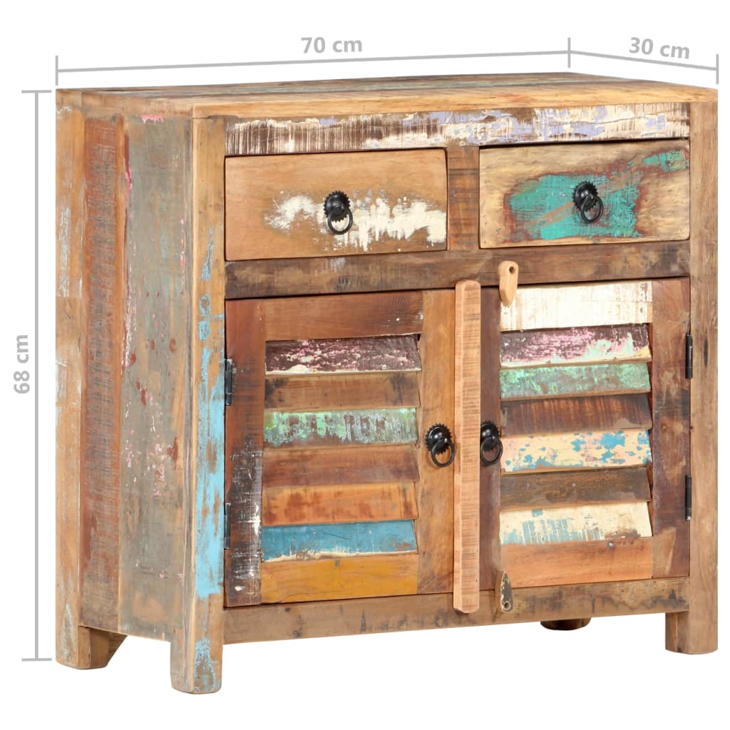 Buffet 70x30x68 cm Bois de récupération solide - XIOS