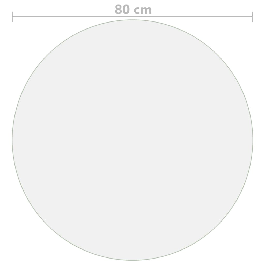 Protecteur de table mat Ø 80 cm 1,6 mm PVC - XIOS