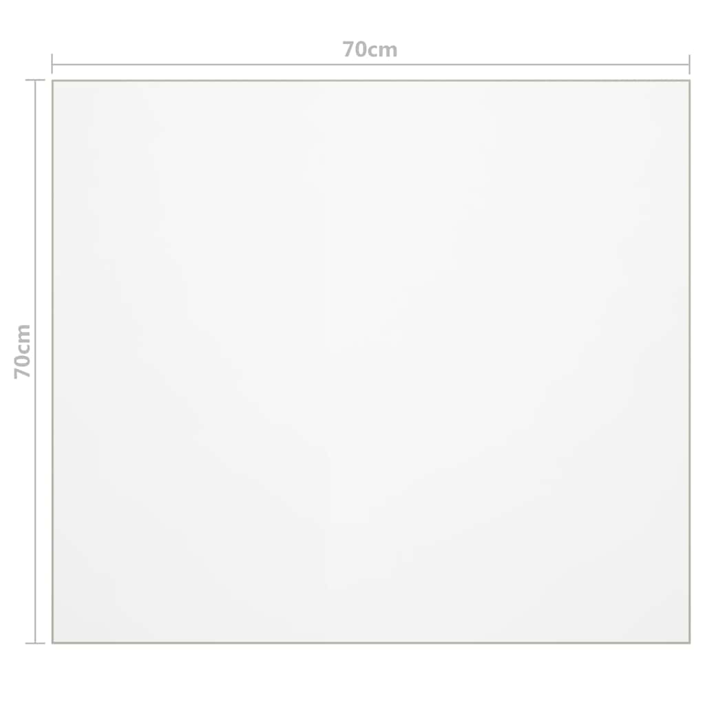 Protecteur de table transparent 70x70 cm 1,6 mm PVC - XIOS