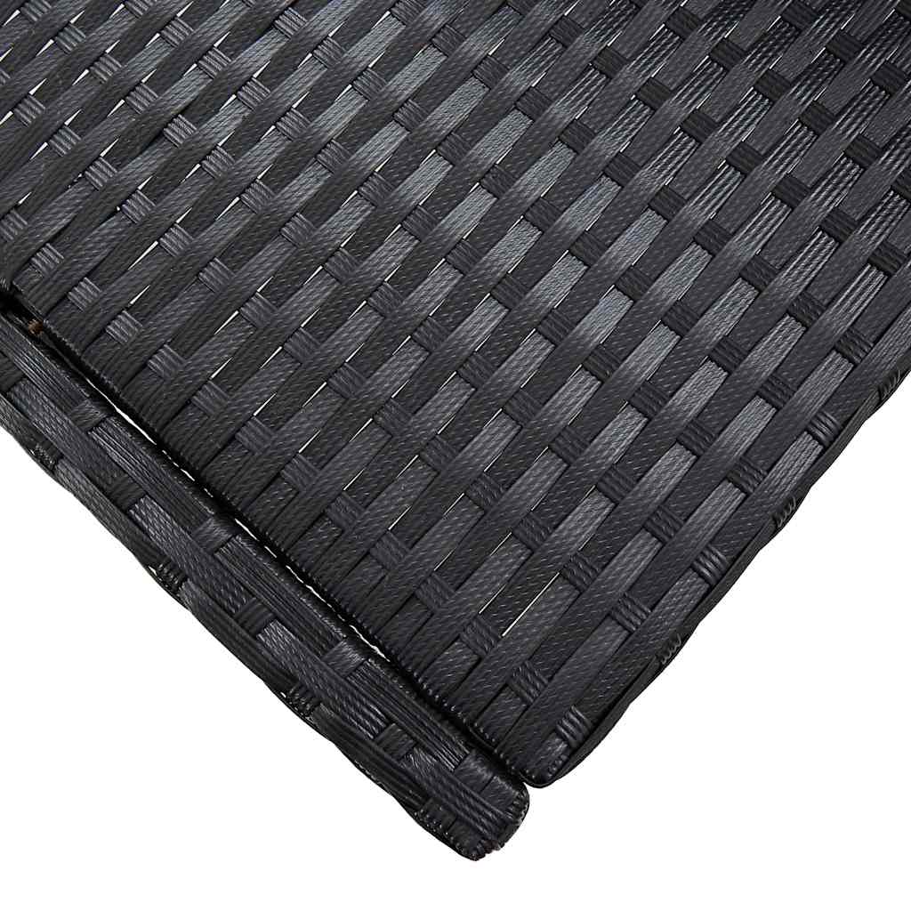 Ensemble de bar 5 pcs Résine tressée et bois d'acacia Noir - XIOS